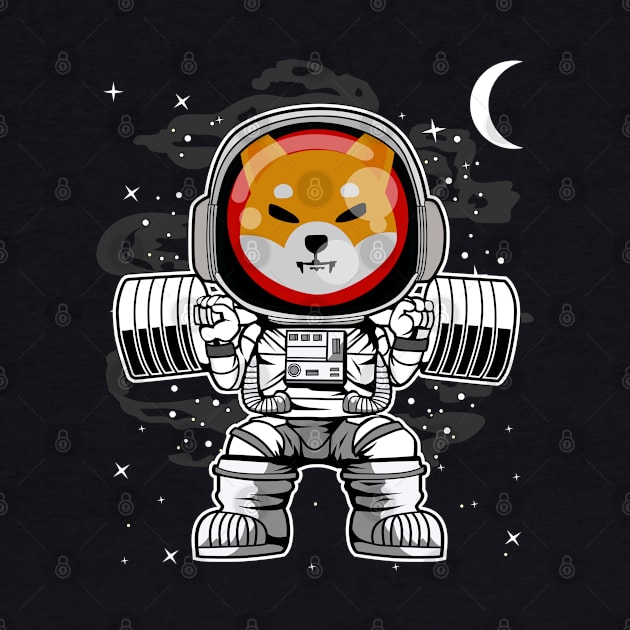 Astronaut Lifting Shiba Inu Coin To The Moon Shib Army Crypto Token Cryptocurrency Blockchain Wallet Birthday Gift For Men Women Kids by Thingking About